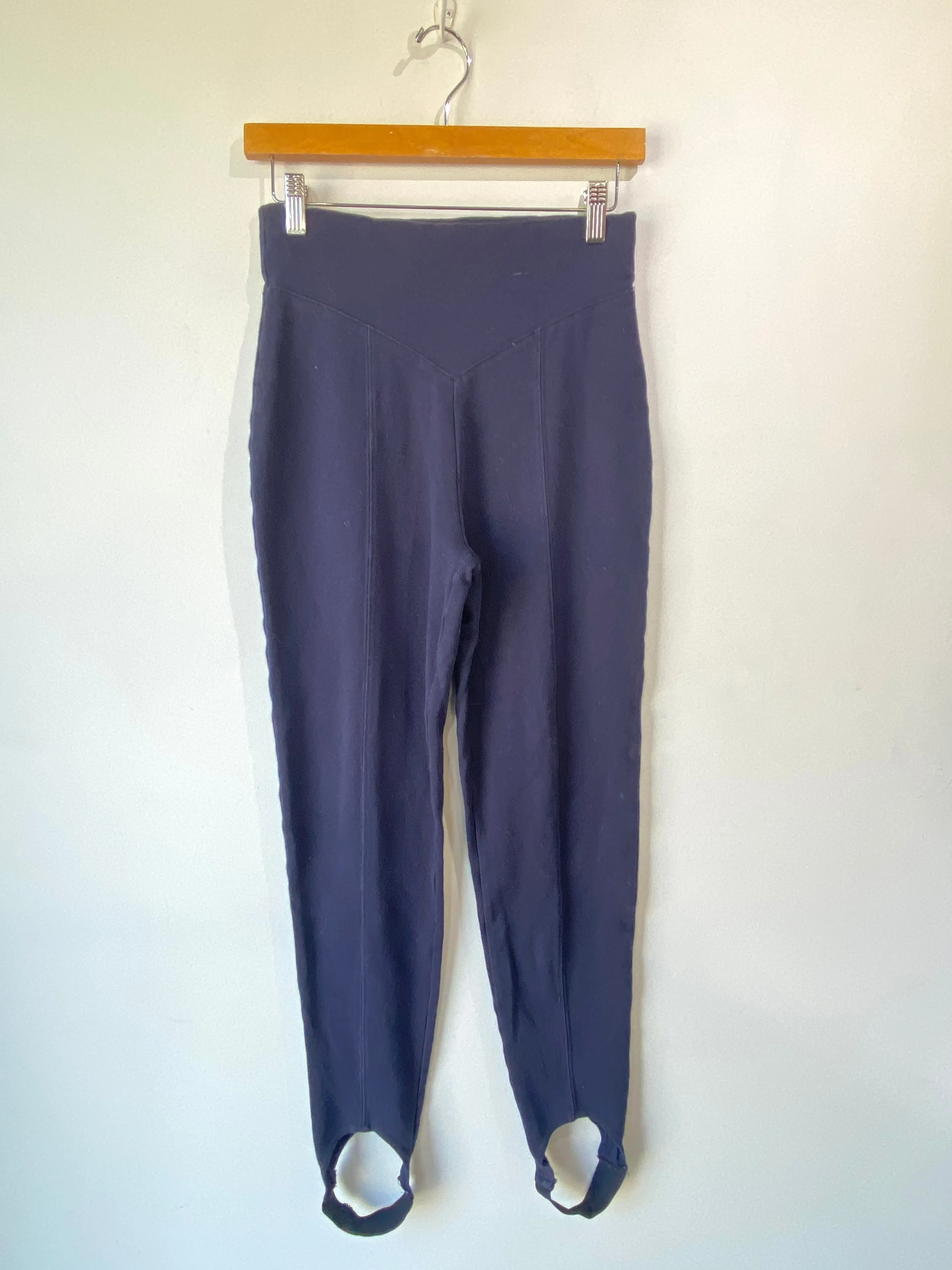 Vintage Laura Ashley Navy Stirrup Pants